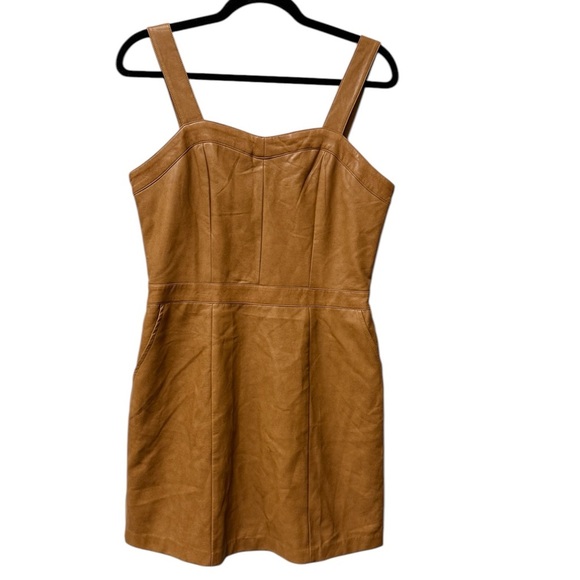 Skies Are Blue Faux Leather Mini Tank Western Party Sundress - Picture 1 of 7